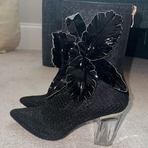 Cecelia New York Black Heel Boots Size 10